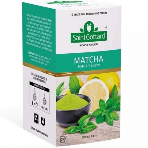 Saint Gottard matcha menta y limon